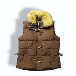 RALPH LAUREN "LRL" FAUX FUR COLLARED PUFFER VEST- XSMALL