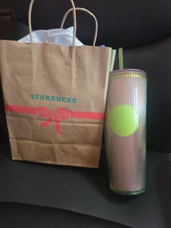 Starbucks tumblr cup water bottle, twenty four ounces,  brand new, limited edition, green and purple, final sale.
