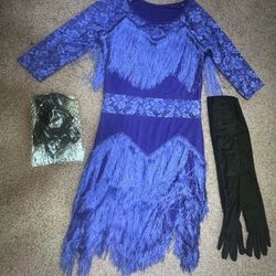 New Medium Flapper Costume Dress Accessories 