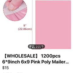 【WHOLESALE】 1200pcs 6*9inch 6x9 Pink Poly Mailers 1200pcs per case Brand New – Bulk Deal