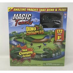  Ontel As Seen On TV Magic Tracks Dino Chompers 172 Piece 8 Ft Speedway Kids Toy.  New seal box, amazing tracks that bend & flex.