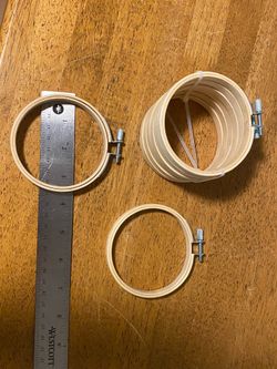 Small wooden embroidery hoops