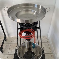 Comal De Pansa Para Freir I Cazo I Quemador Con Vase
