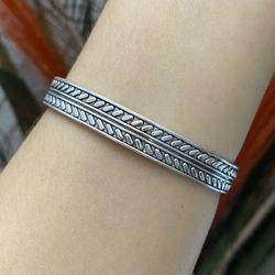 Unisex S925 Silver cuff Bracelet  