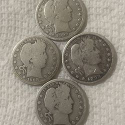 Barber And Standing Liberty Quarters (7) Total Various Grades And Key Dates