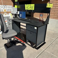 Custom steel desk and chair