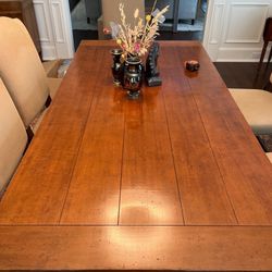 Bloomingdales Guido Zichele Expandable Dining Room Table And Sam Moore Dining Chair 6pc Set 