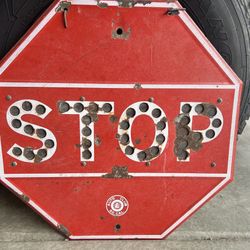Auto Club SoCal Stop Sign Rare Nostalgic