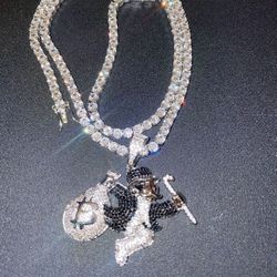 Fully Iced Out Monopoly Tennis Chain