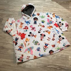 Disney Oversized Hoodie Sz 4-10 Mickey Minnie Bambi Nemo Etc…