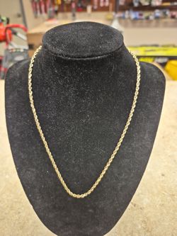 10k Yellow Gold Rope Necklace 17"