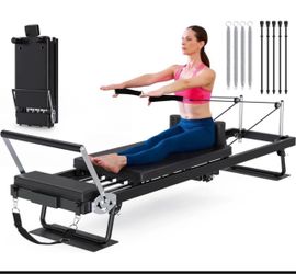 New 📦Foldable Pilates Reformer Machine with Accessories