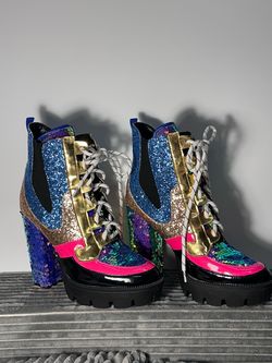 Cape Robbin Glitter Platform Boots Women’s Size 8