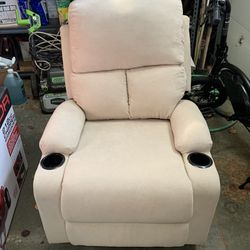 New White Cloth Recliner