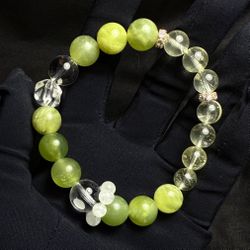 Crystal Bracelet In Jade Green 