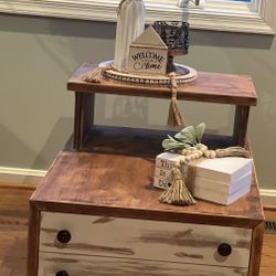 Hand Distressed End Table