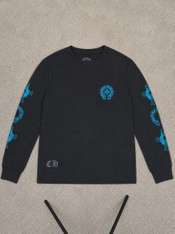 Chrome Hearts Blue Triple Cross T-shirt