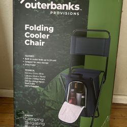 Brand New Folding Cooler Chair Holds 24 Cans 