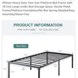 Twin bed frame