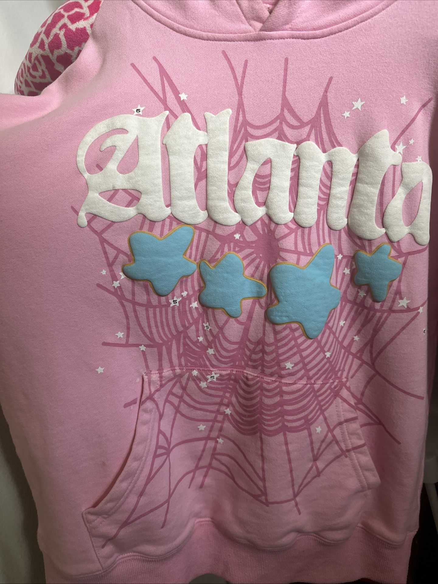 Pink Sp5der Atlanta Hoodie Small Men