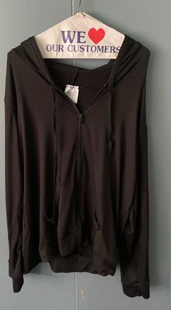 Black Zip-Up Hoodie Size 1X/2X