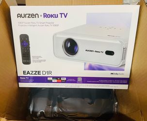 Aruzen Roku TV Smart Projector with Wifi Bluetooth & Auto Focus 1080P FHD New