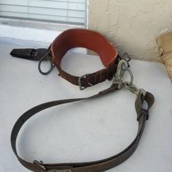 Bashlin Industries Lineman Climbing Belt D20 Body leather Padded Belt