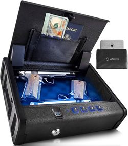 New in box! Safe - Biometric Pistol Gun Safe - 2 Handgun Safe - Quick Access - Fingerprint Safe