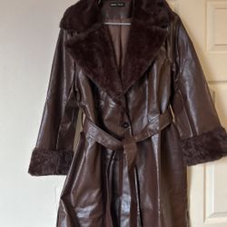 Ladies, Jacket, Leather Brand, New Brown Collar