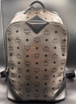 Limited Edition MCM Metallic Visetos Medium Duke Backpack