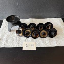 Vintage Style Black Metal Candle Holder Lot 10 Pcs B-10 Rustic Decor