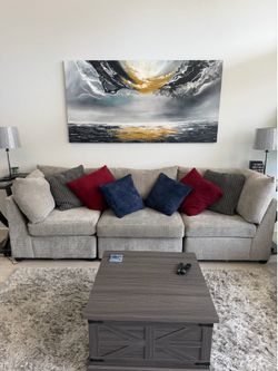Premium 5-Piece Modular Sectional Sofa – Customizable & Ultra-Comfy!