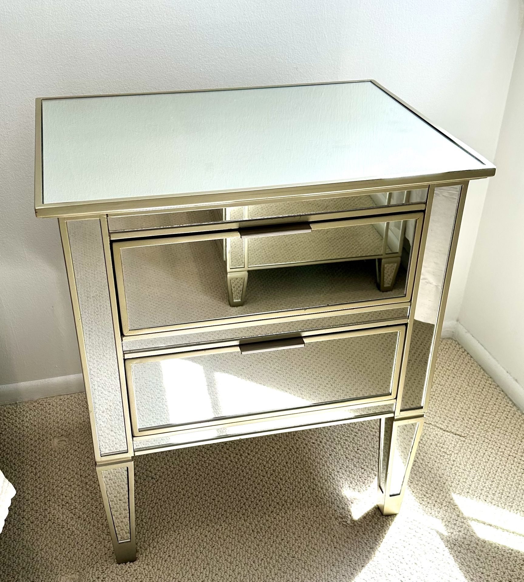 Pottery Barn Mirrored Side Tables - 2 available