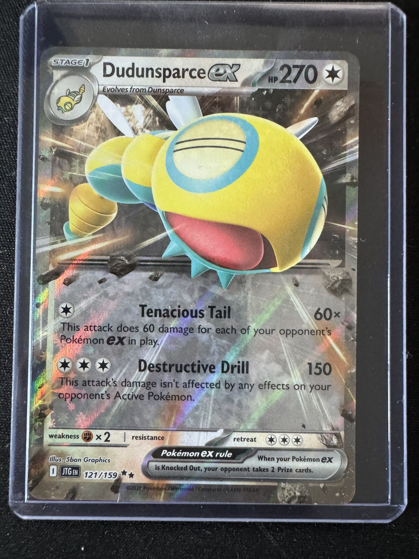 Dudunsparce EX Pokemon Card - JTG 121/159