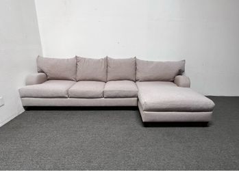 Made in USA 2-Piece L-Shaped Sectional Couch w/ Right Chaise | Deep Cleaned | Delivery Available