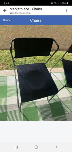 4 nice metal chairs with cushions