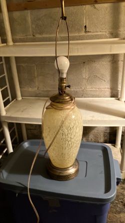 Vintage mid-century lamp with new electric