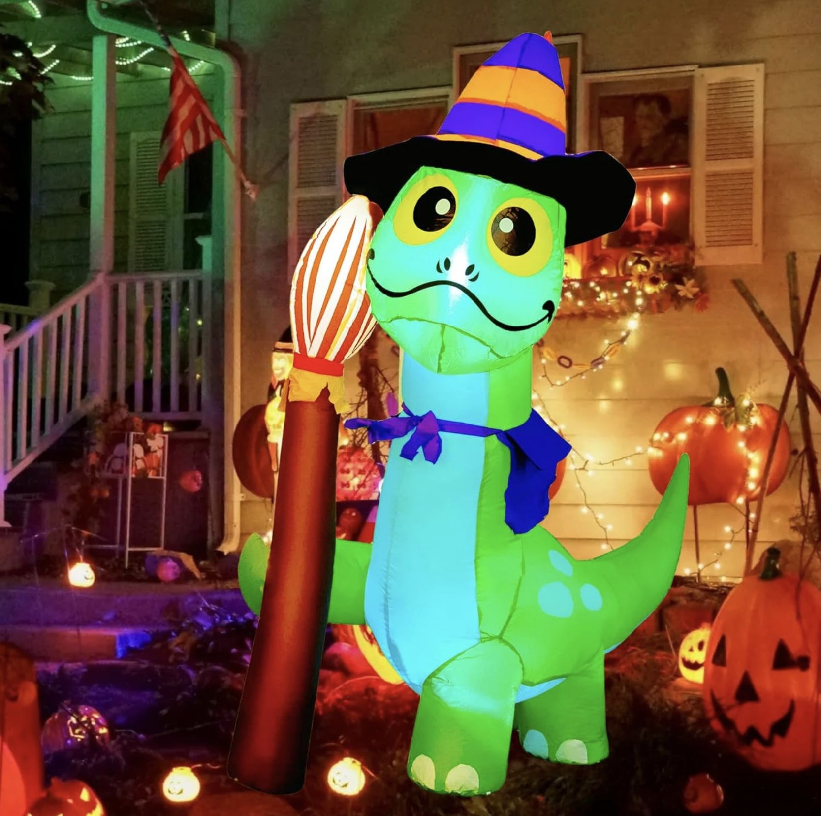 NEW Halloween 5FT Long Neck Dinosaur Airblown Inflatable 