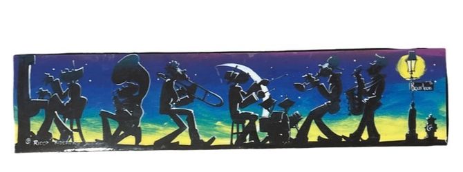 Signed by Nola street artist Ricco Rideaux