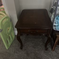 Antique Side Table With Drawer