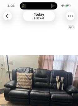 Black leather recliners