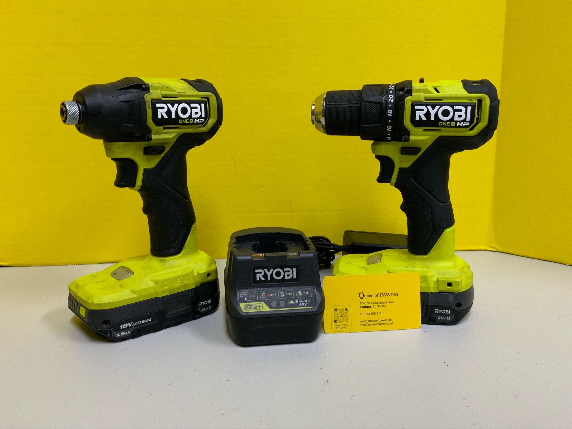 Ryobi Cordless Impact Driver & Drill Driver With Batteries and a Charger