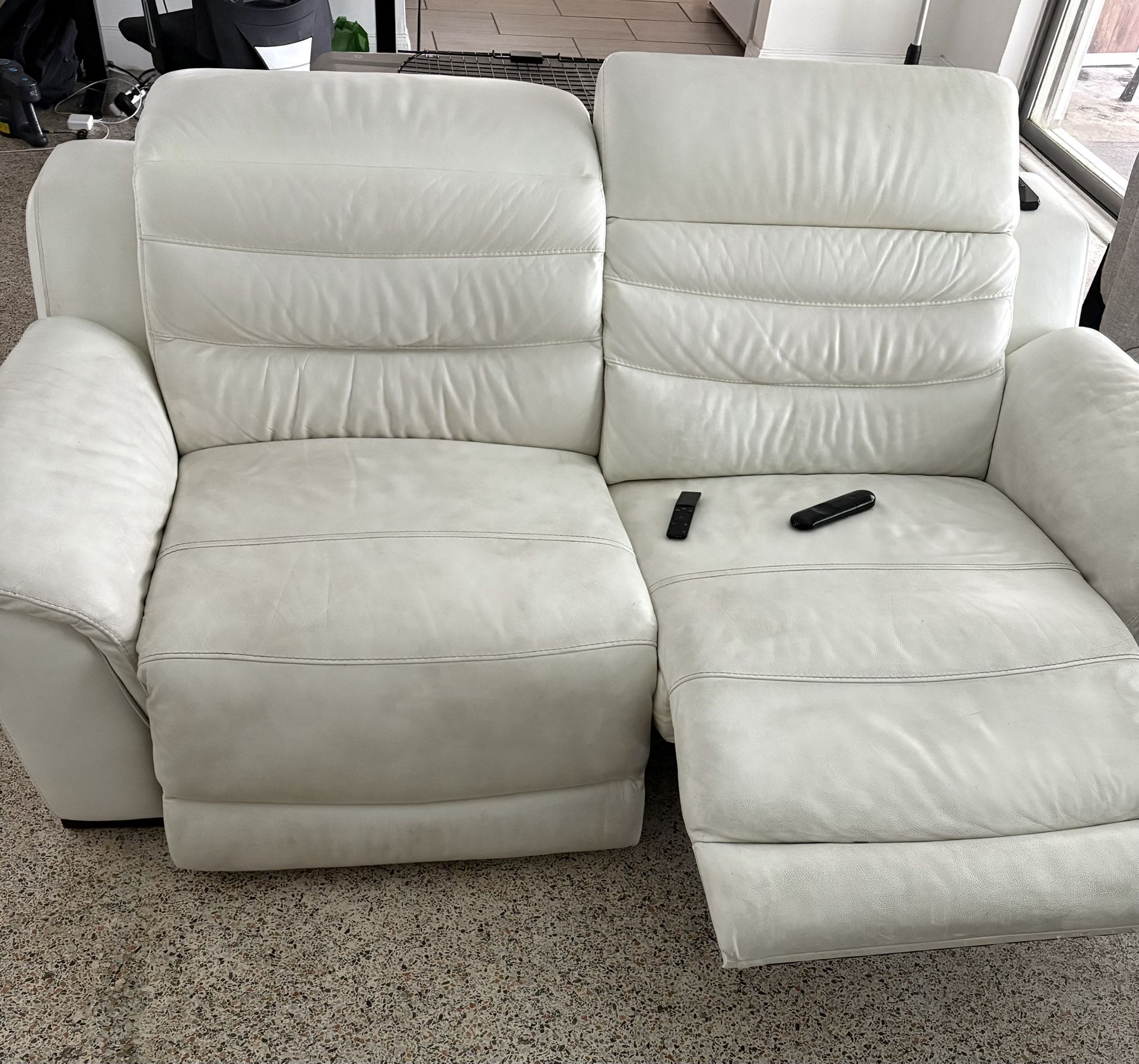 White Reclinable Couch