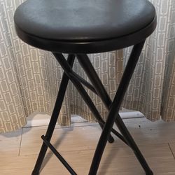 Folding Stool for Tall Person - Metal - 24 Inches High