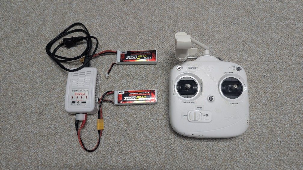 DJI Phantom Controller Charger & Batteries
