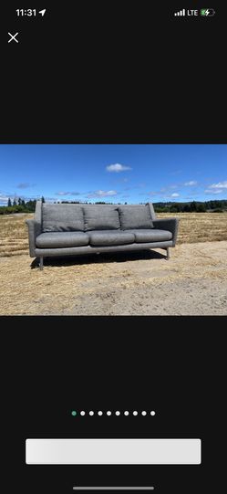 MCM Styled Charcoal Colored Couch