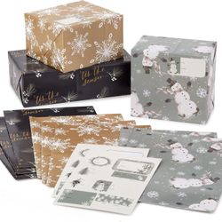 Hallmark Heavy-Weight Gift Wrap Sheet Assortment 12 Sheets w/ Seals