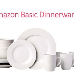 Amazon Basics Dinnerware Set - Like New!