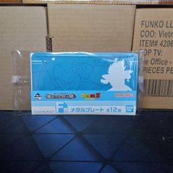 Ichiban Kuji Dragon Ball Z Vegeta Mini Liscence Plate