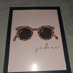 Framed 'J'adore' Sunglasses Art